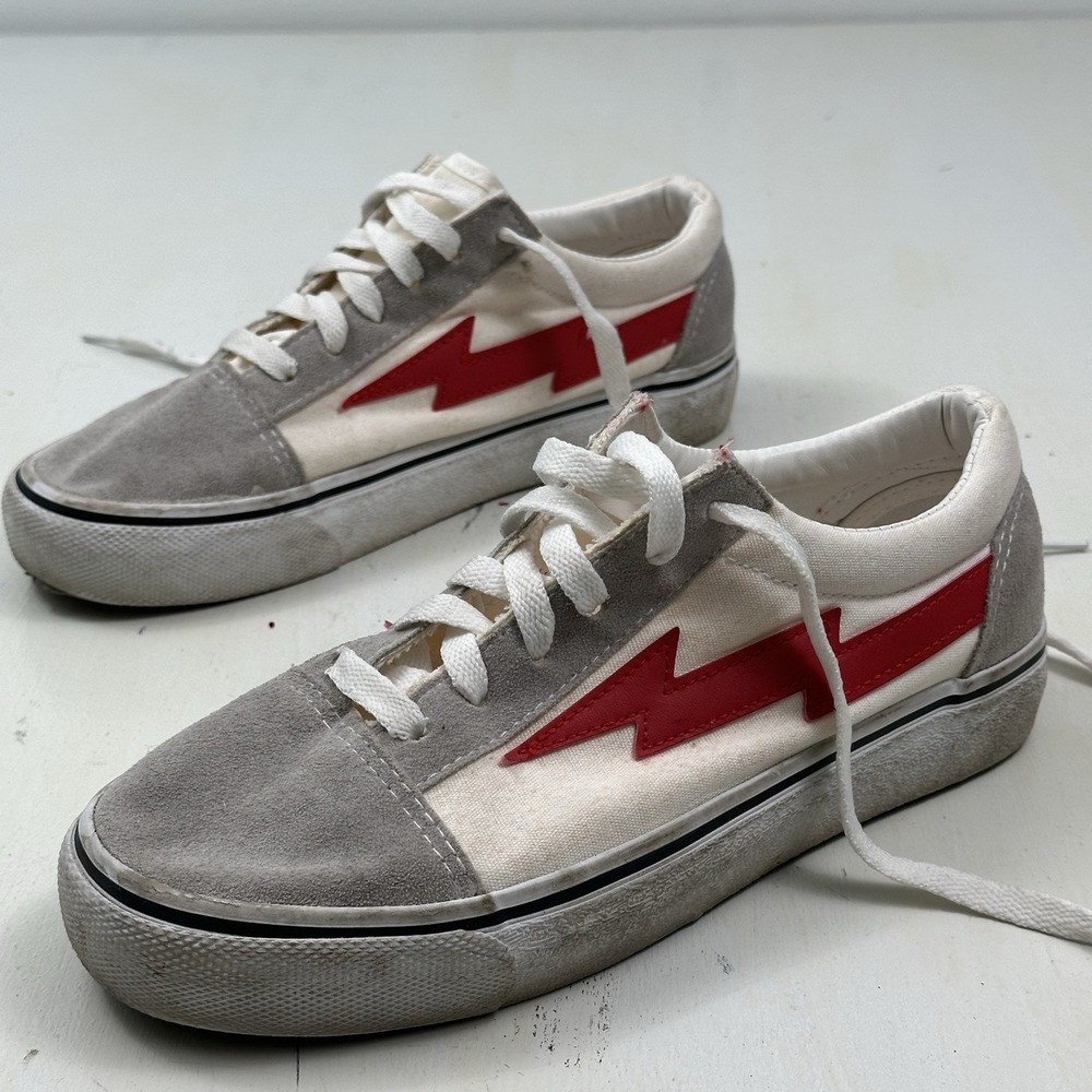 Revenge x Storm VanCN Shoes EU 38‎ Women 7.5 Men 6 US Suede Canvas Gray White